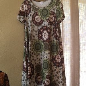 HTF tie dye Lularoe Carly small